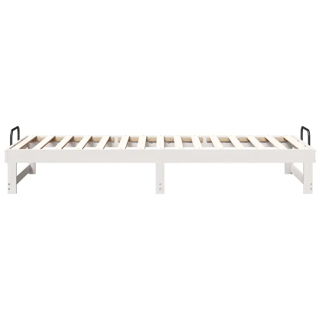 Struttura del letto-Giroletto-Rete del Letto Bianco 80 x 200 cm Pino massello 392480
