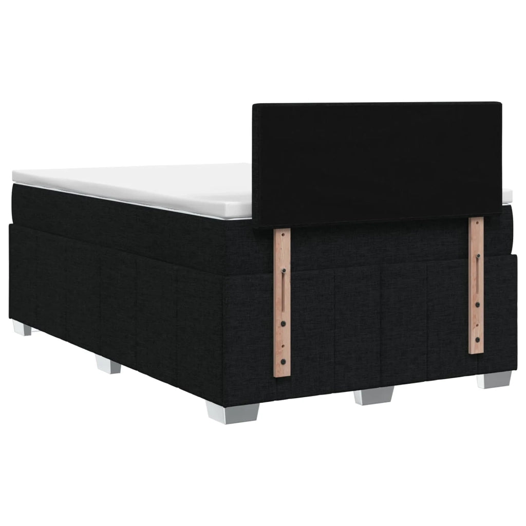 Letto box spring con materasso Nero 120 x 200 cm Tessuto 3451194