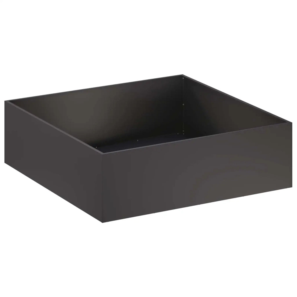 Vaso da giardino 2 pz Nero 80 x 80 x 30 cm 8005065