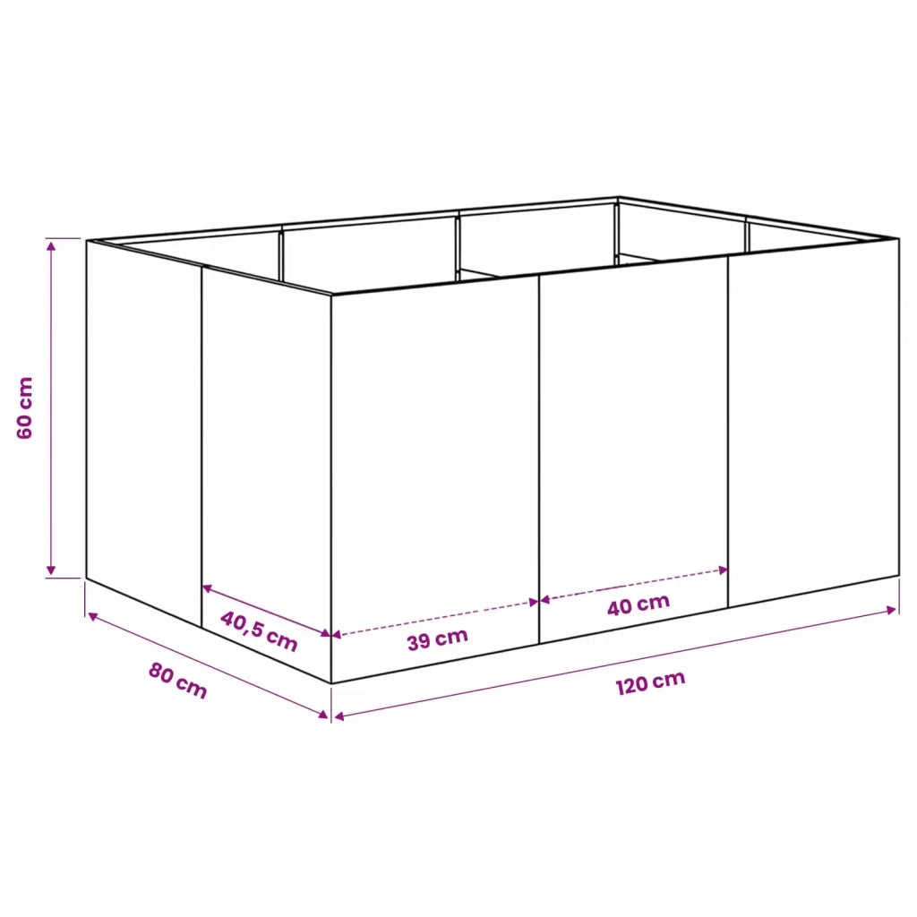 Vaso da giardino Bianco 120 x 80 x 60 cm 8005926