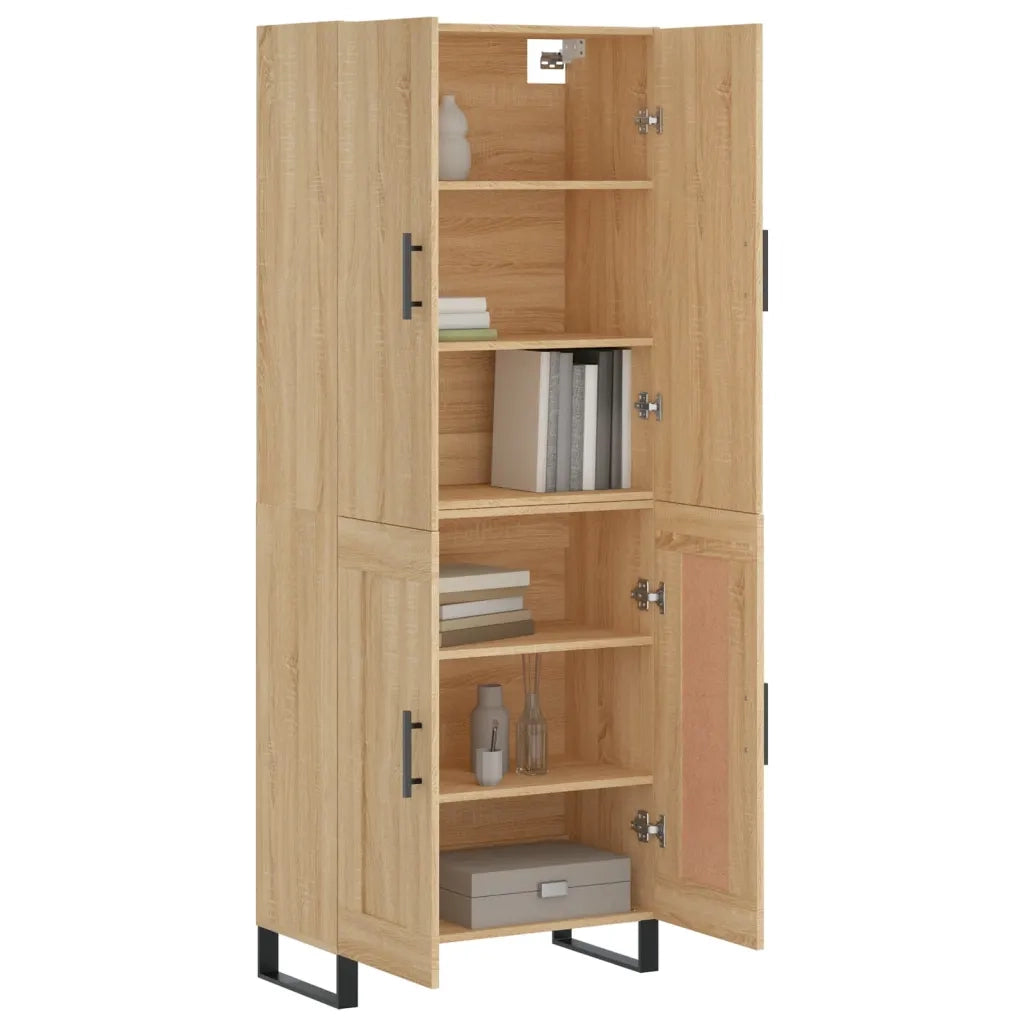 Credenza Rovere Sonoma 69,5x34x180 cm in Legno Multistrato 3195814