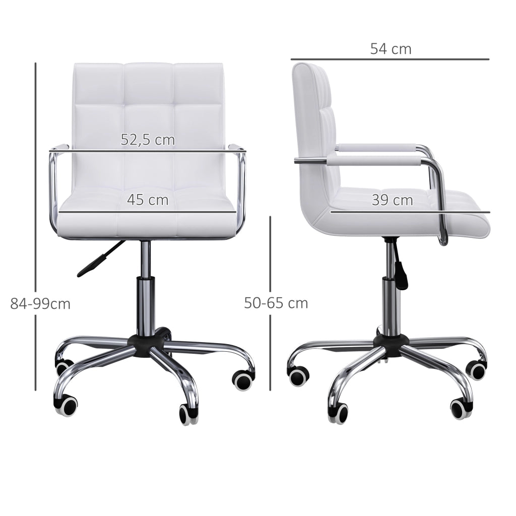 Sedia da ufficio retr¨° ¨C Minimal ¨C bianco 52,5x54x99 cm