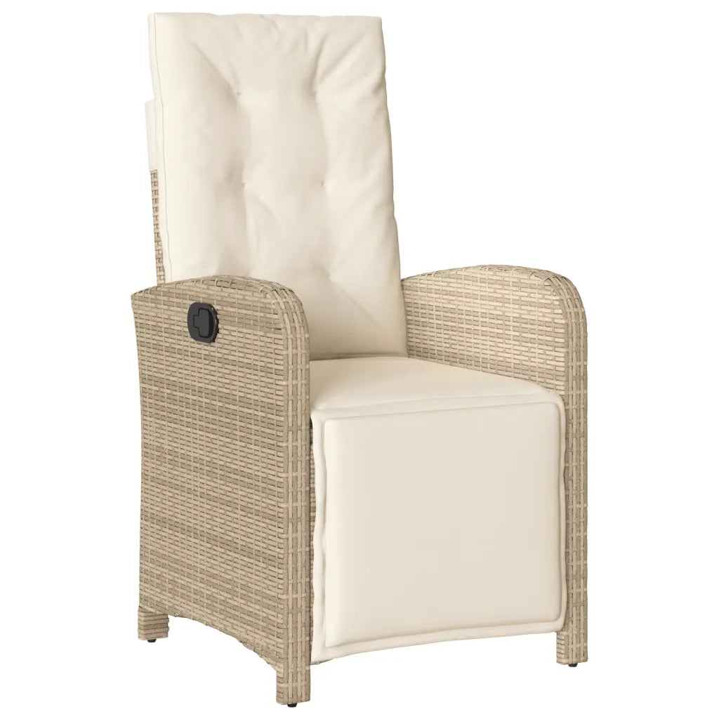 Set da Pranzo da Giardino 5 pz con Cuscini Beige in Polyrattan 3212572