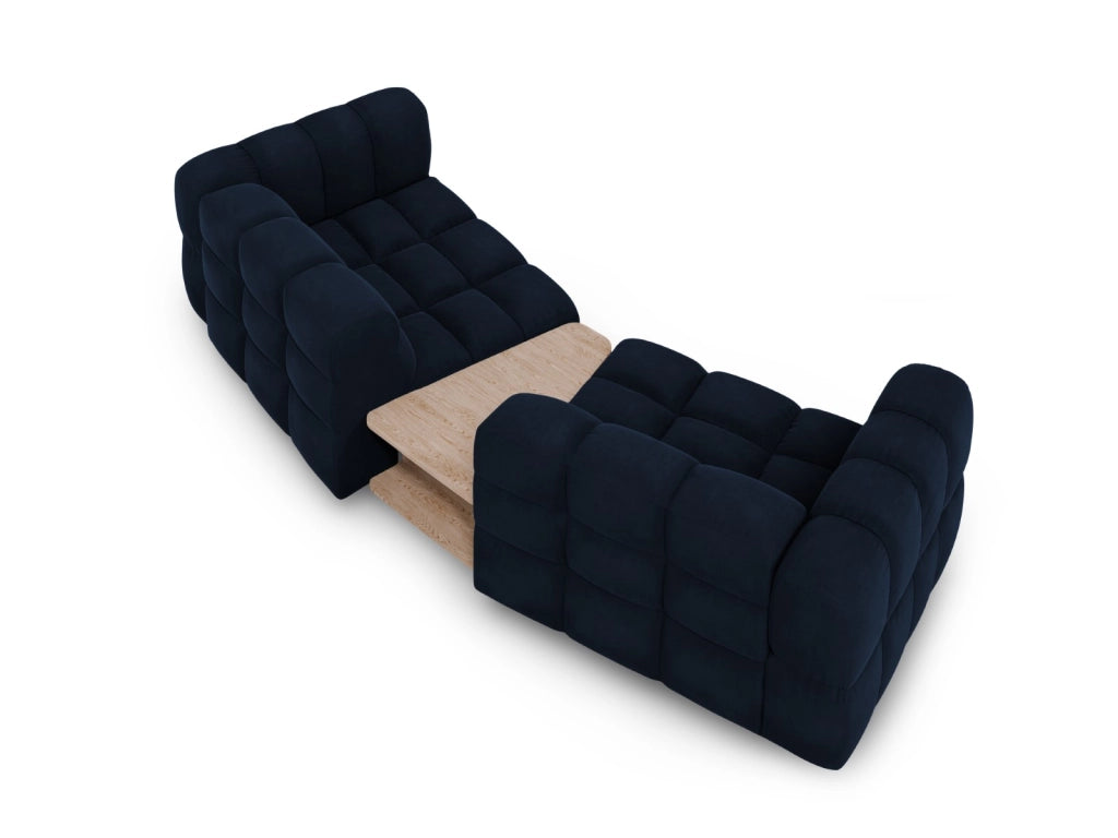 Cosmopolitan Design - Divano modulare "Sky" 2 posti in velluto blu reale 