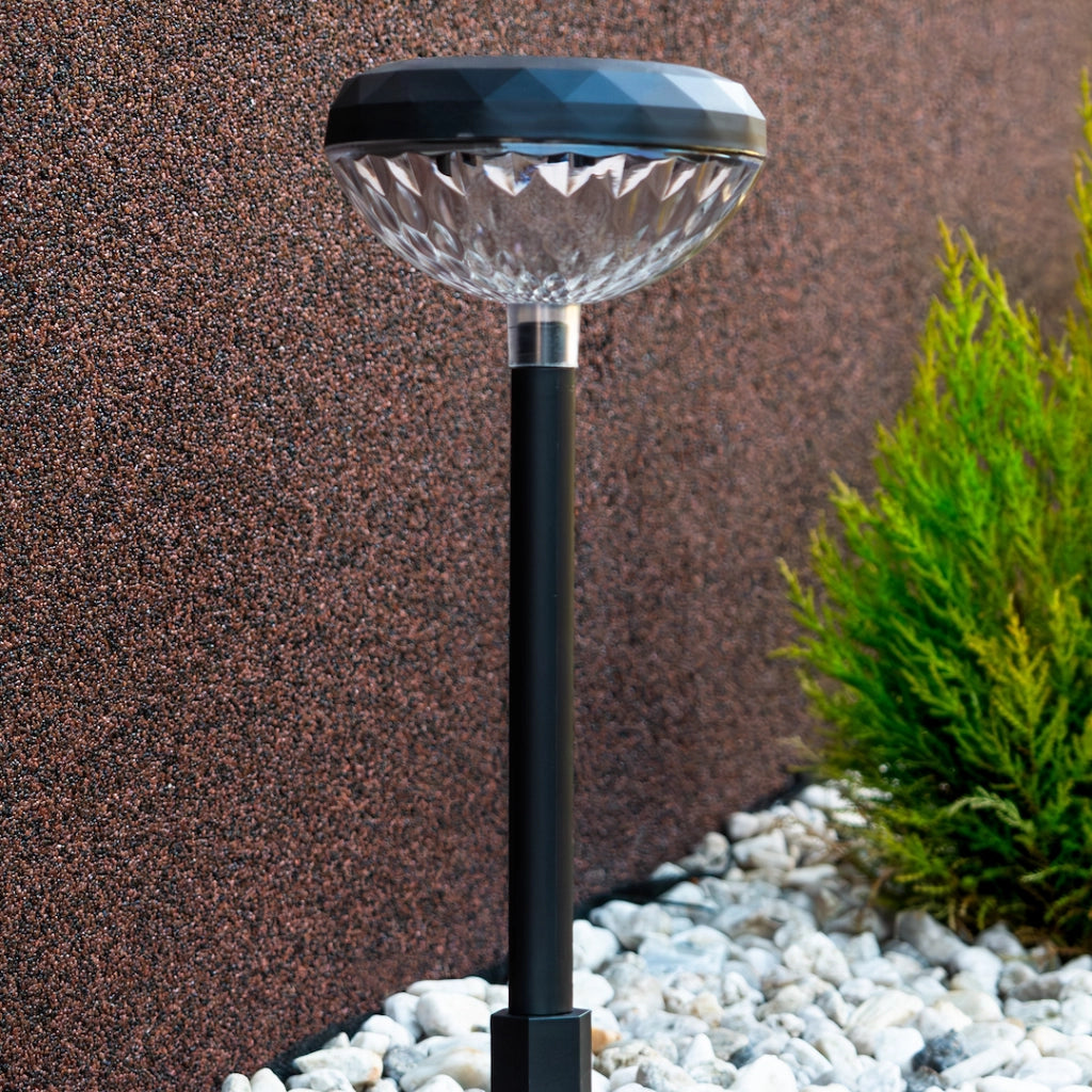 Paletti solari da giardino 2pz RGB 48cm neri IP44 Eko-Light