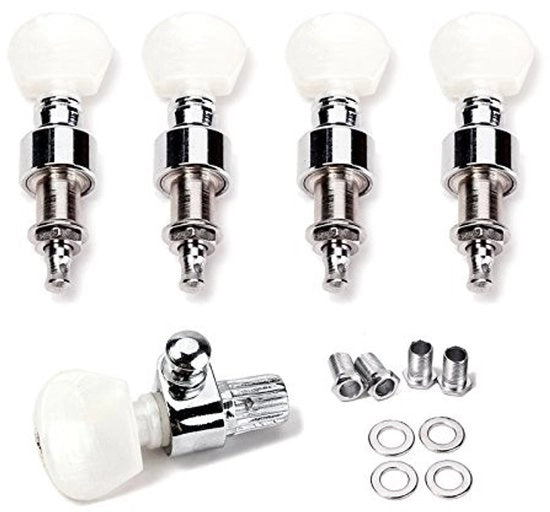 Meccanismi di Stemma per Banjo 5 pezzi - Regolatori Geared - Ottone/Zincatura - Regolazione Rapida/Precisa - Inclusi Supporti/Bulloni