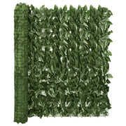 Schermo per balcone schermo per la privacy con foglie 400 x 100 cm verde scuro 02_0010007