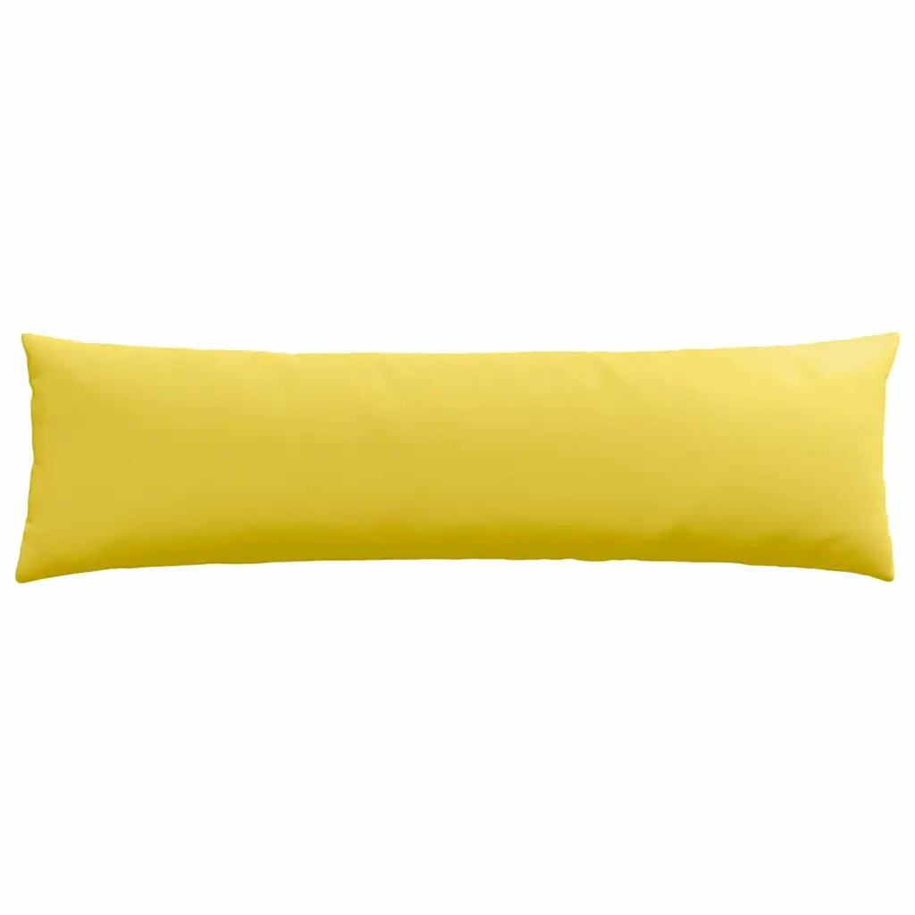 Cuscini da Divano 2 pz-Set di 2 Cuscini per Sofa Giallo Chiaro 145 x 40 cm Tessuto
