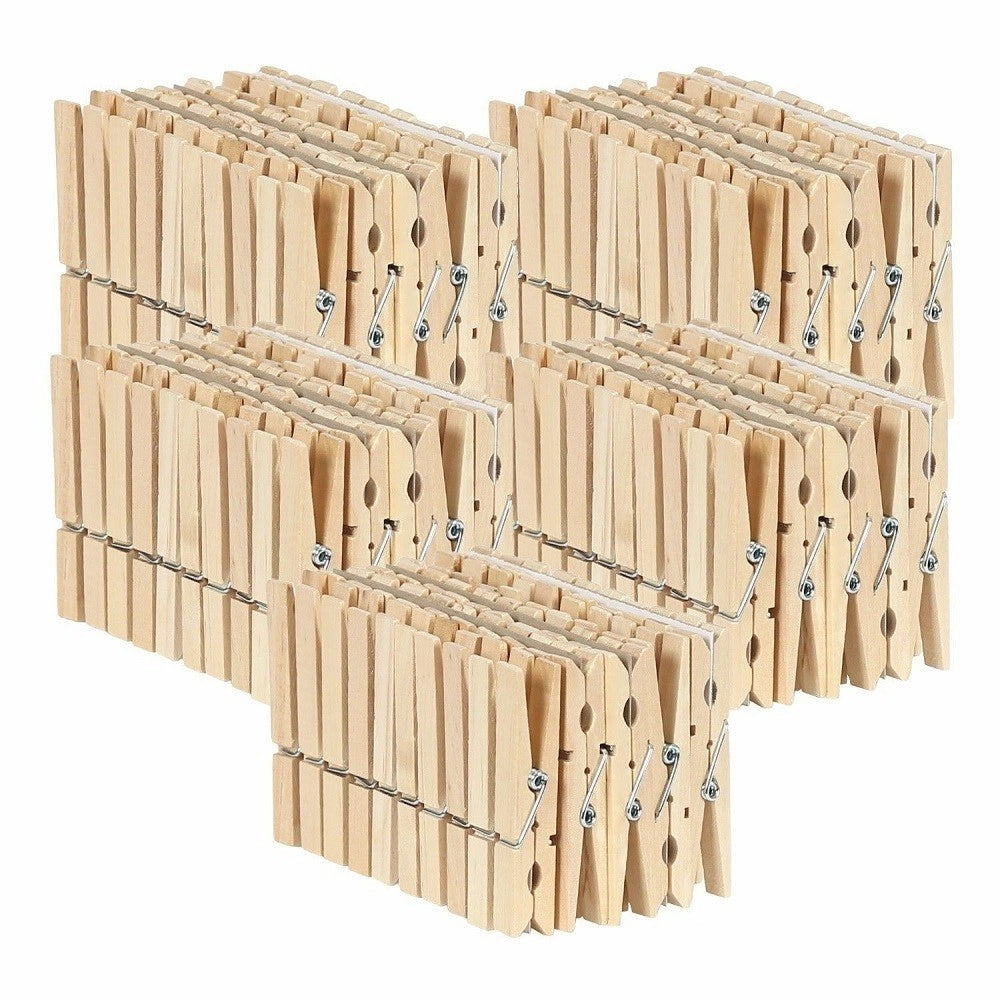 Trade Shop - 60 Mollette Da Bucato In Legno Molletta Panni Per Decorazioni E Fai Da Te -