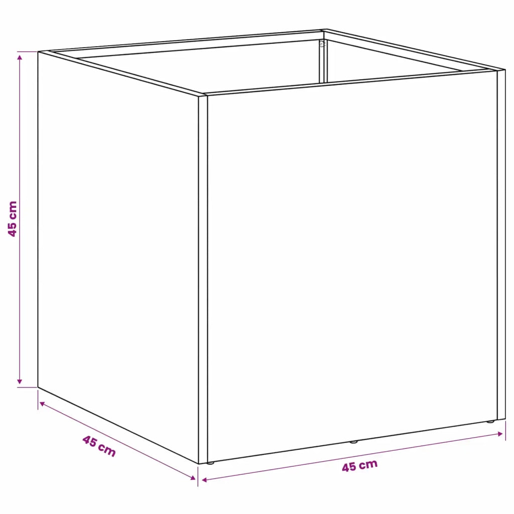 Vaso da giardino Antracite 45 x 45 x 45 cm 8004970
