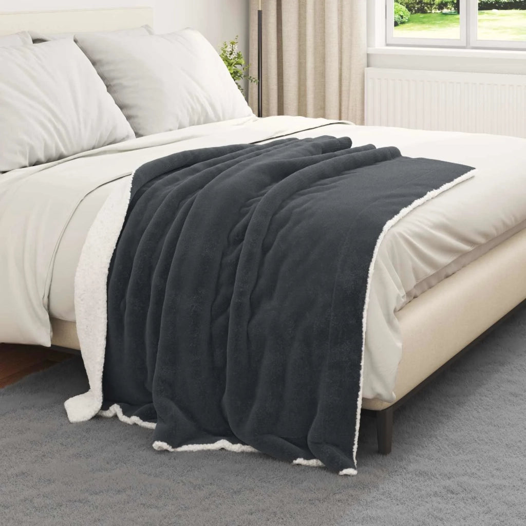 Coperta Grigio scuro 130 x 150 cm Panno 42016981