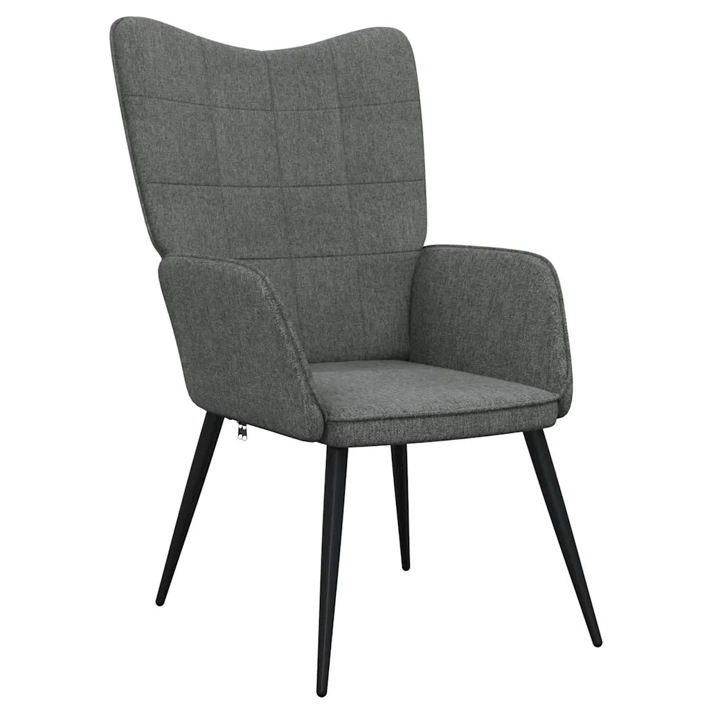 Poltrona | Sedia Relax Grigio Scuro in Tessuto