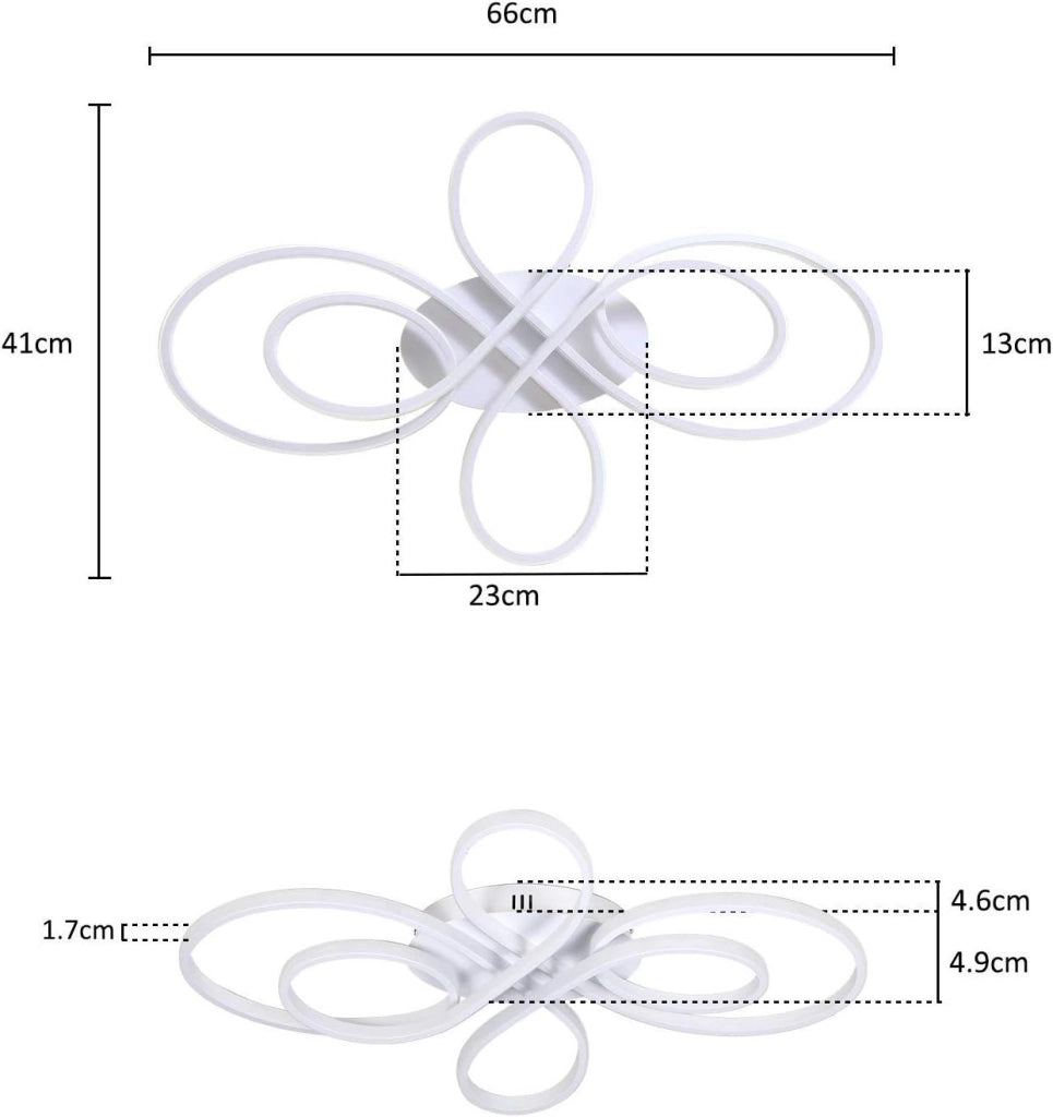 ZMH Lampada da soffitto plafoniera LED moderna dimmerabile telecomando design farfalla per corridoio
