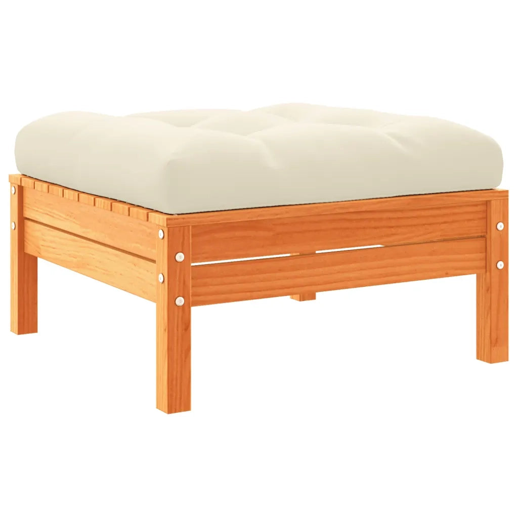 Set Divani Giardino 10pz con Cuscini Marrone Cera Massello Pino 3299600