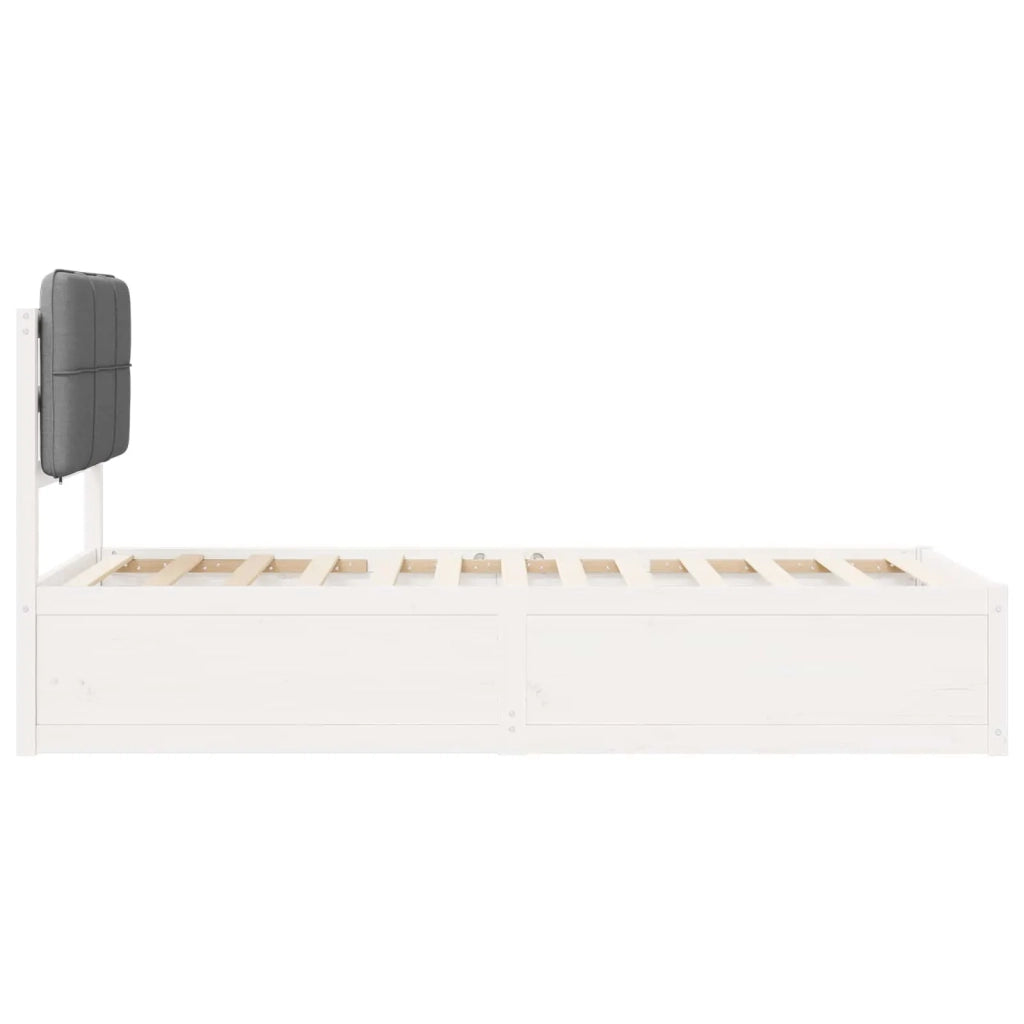 Letto con Testiera Rivestita-Struttura Letto con Testiera Grigio chiaro 90 x 200 cm 514863