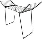 Droga a scompatto - 104x169x545 cm - 13m di corda per asciugare - nero