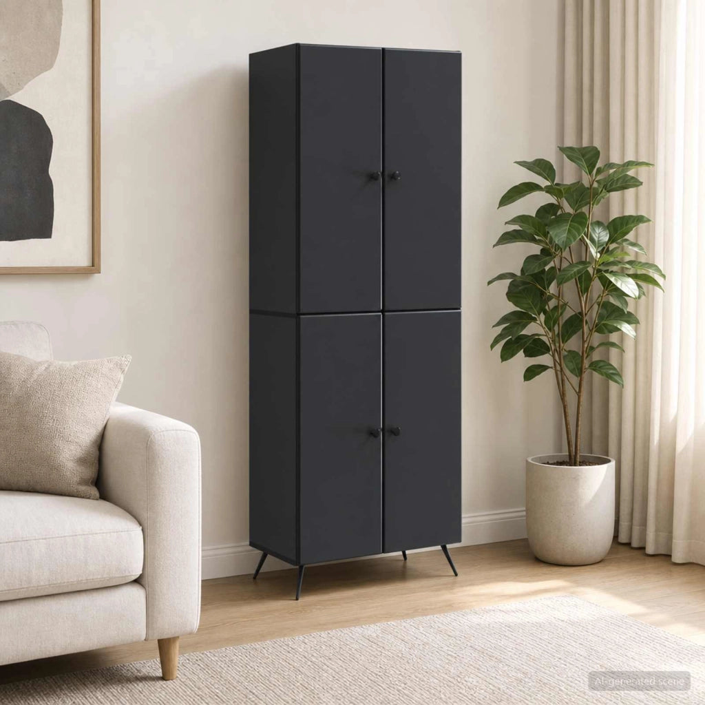 Set di armadi 2 pz Nero Legno ingegnerizzato 3416863
