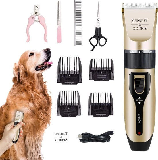 Trimmer per cani professionale - senza cavo - adatto per pellicce spesse - con accessori