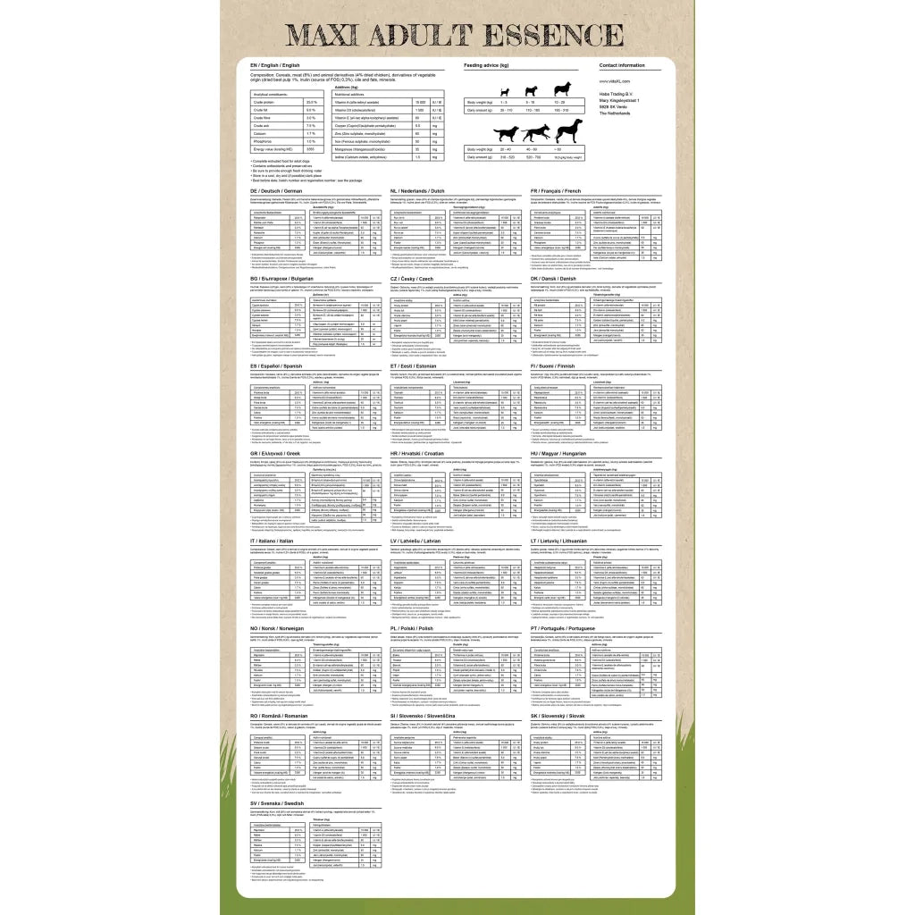 Cibo Premium Cani Maxi Adult Essence Beef & Chicken 2 pz 30kg CFW6811854