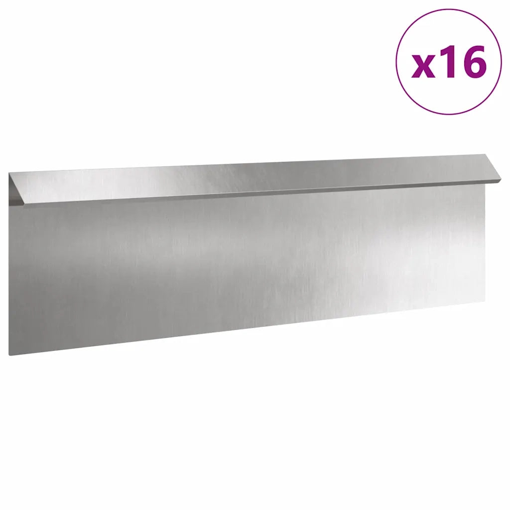 Recinto per lumache 16 pcs Argento 100 x 3,5 x 25 cm 874860