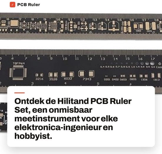 Set di Righello PCB - 3 pezzi - Righello multifunzionale preciso - Per elettronica - Ideale per tecnici - Preciso e duraturo - Adatto...