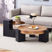 Tavolo salotto - trasparente - marrone - MDF - forma L
