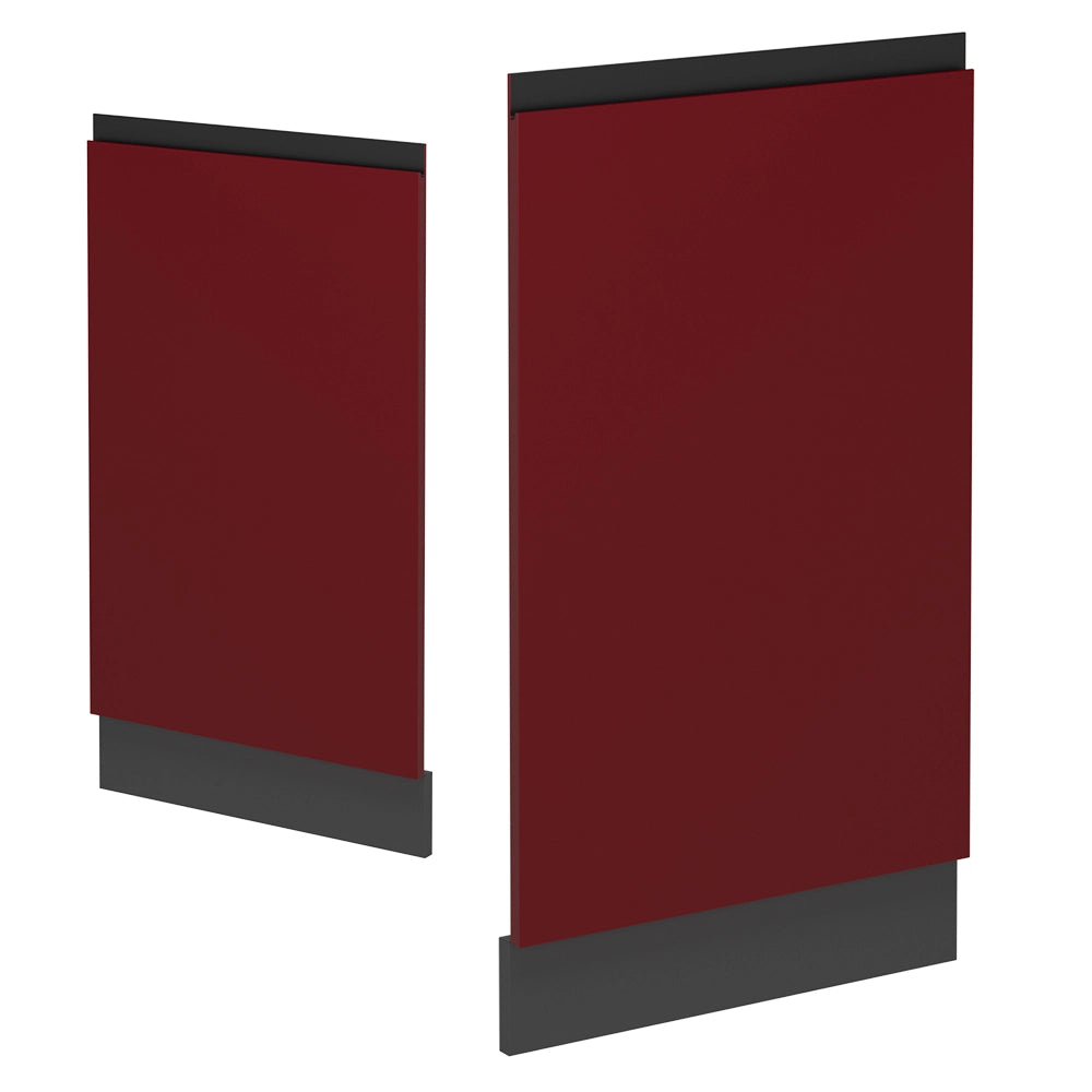 Pannello frontale della lavastoviglie R-Line Rosso/Antracite 45 cm J-Shape, PL Antracite Vicco