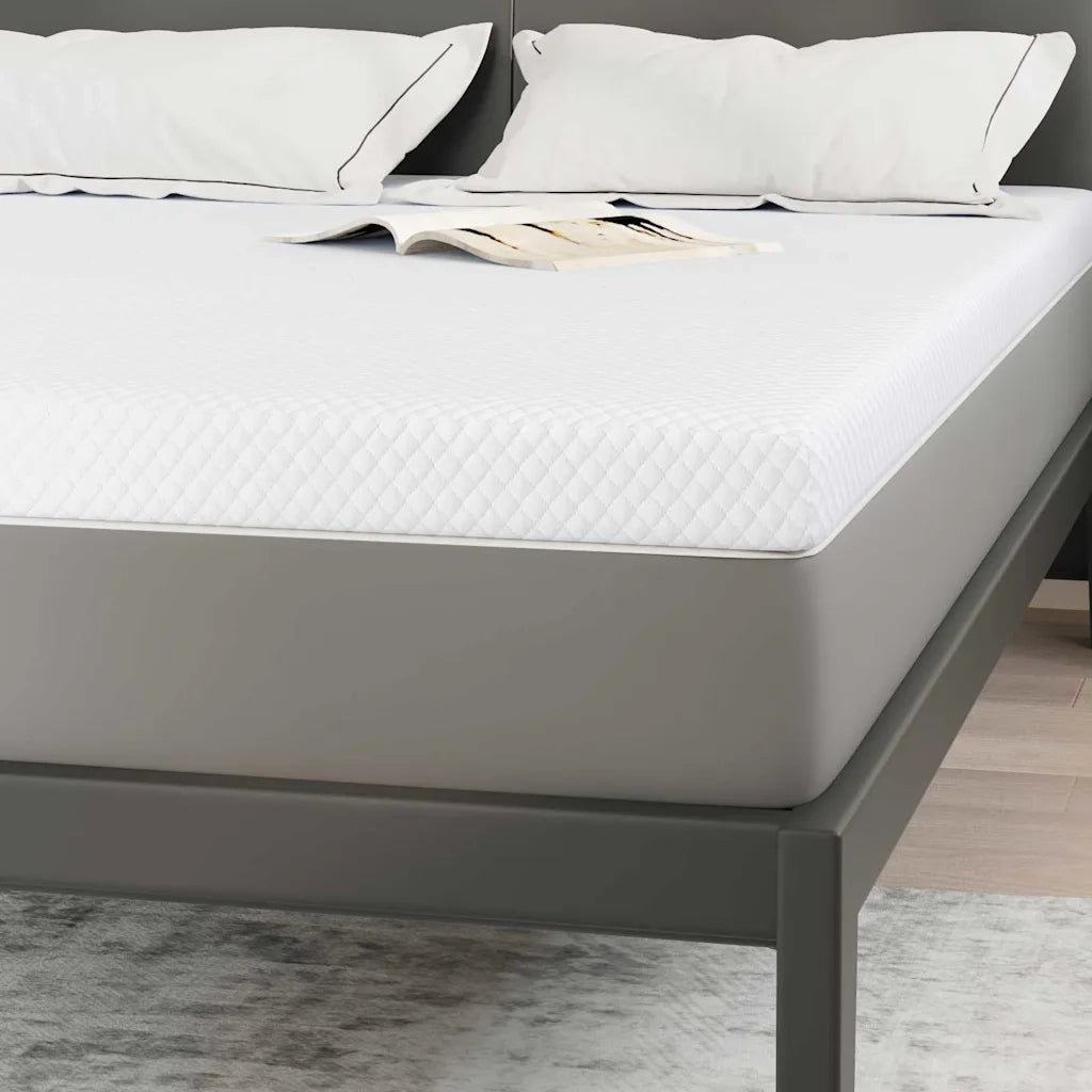 Topper per materasso-Materassino Bianco 140 x 200 cm Tessuto Jacquard 169938