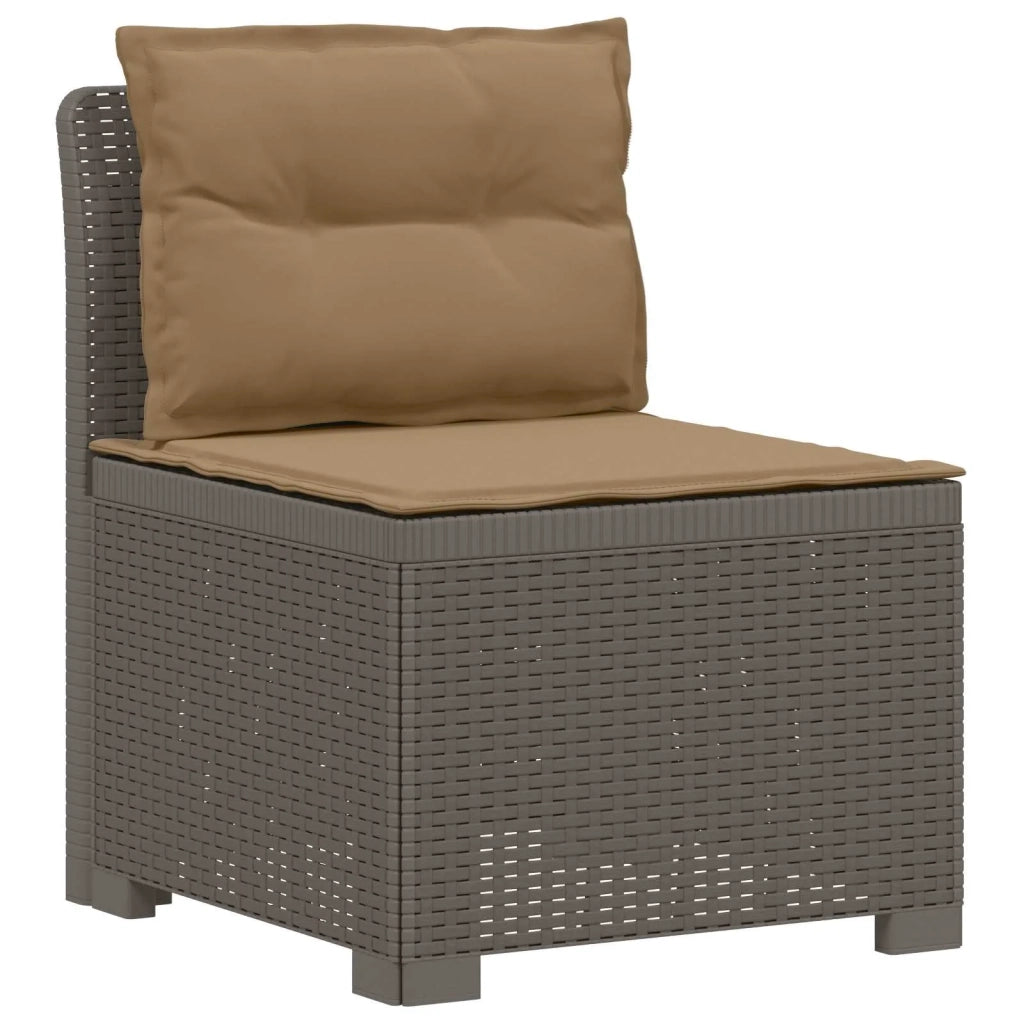 Divano da esterno-Divano da Giardino 3 posti con cuscini in look rattan PP 399645