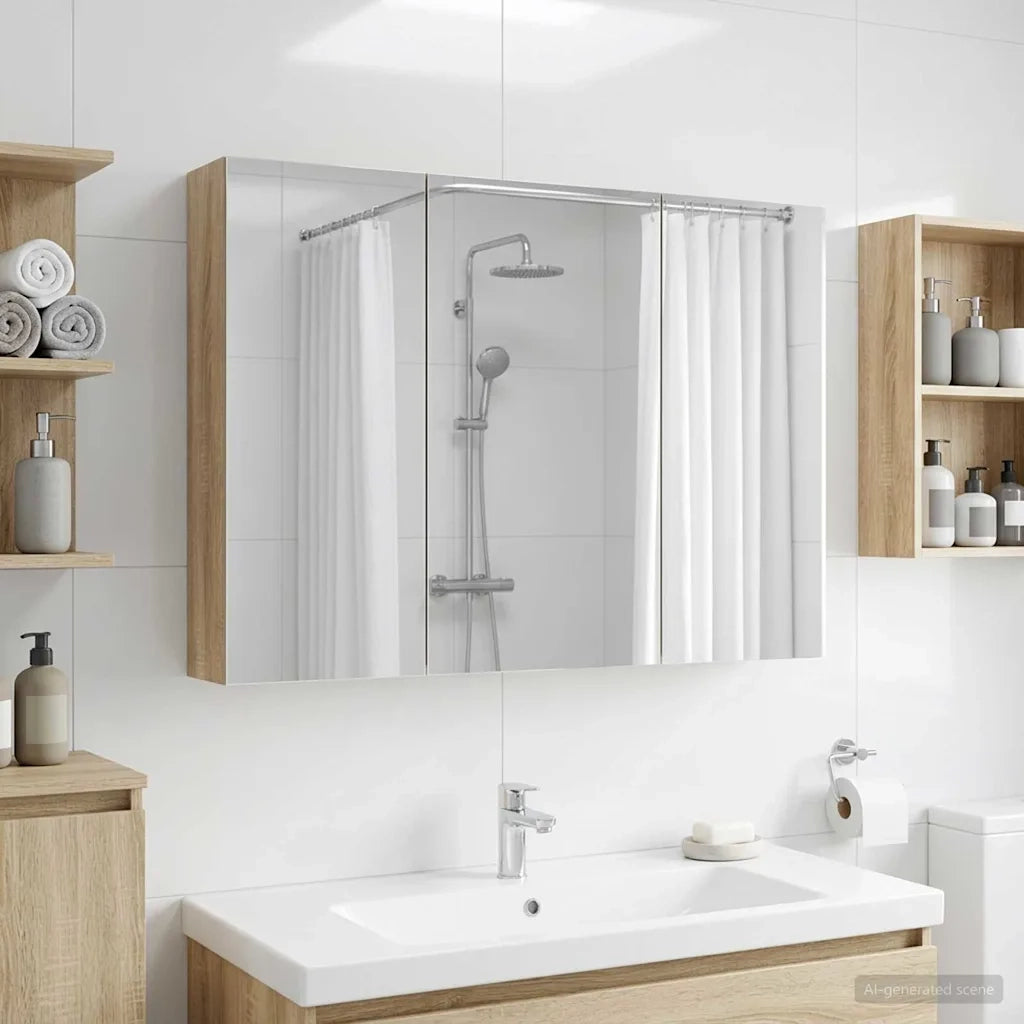 Mobiletto per specchio da bagno con lo scaffale Rovere Sonoma 889121