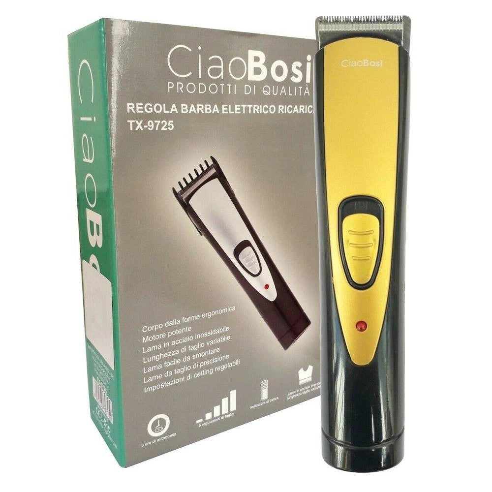 Trade Shop - Rasoio Taglia Capelli Regola Barba Elettrico Batteria Ricaricabile Tx-9725 -