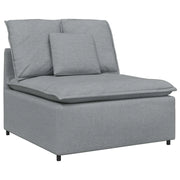 Modulo Centrale Divano Modulare con Cuscini Grigio Chiaro 100cm CFW2189644