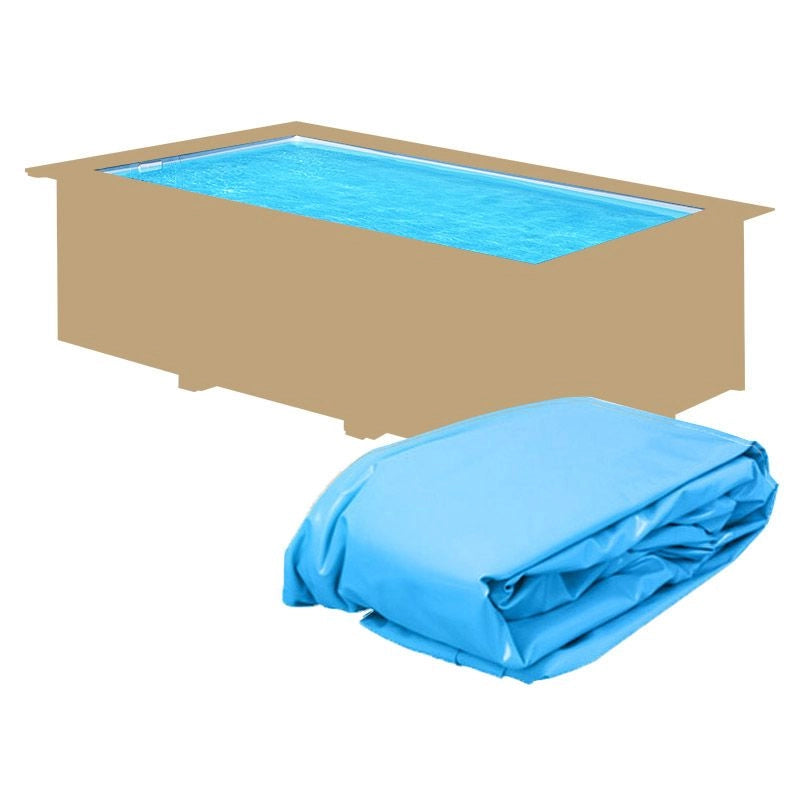 Liner Di Ricambio Per Piscina In Legno Northwood Rettangolare - 15,50 X 3,50 X H. 1,55 M Azzurro - Spessore 0,75 Mm Dimensione piscina: 5.05 X 3.50 m, Colore: Azzurro