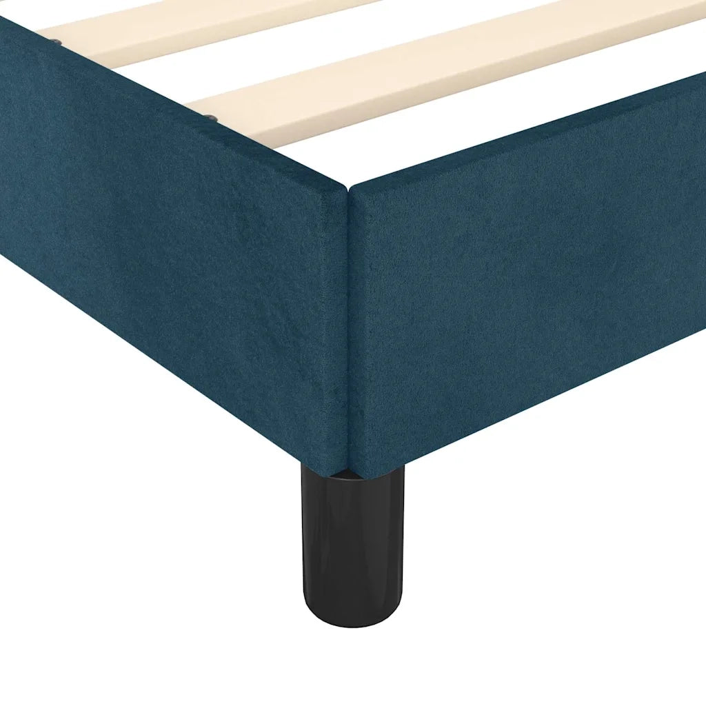 Letto matrimoniale | Letto per adulti | Giroletto senza Materasso Blu Scuro 120x190 cm Velluto