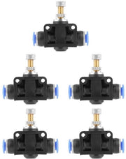 Valvola pneumatica 6mm - 5 pezzi, Fittingi pneumatici riduttore di flusso controller di velocità throttle push in uno