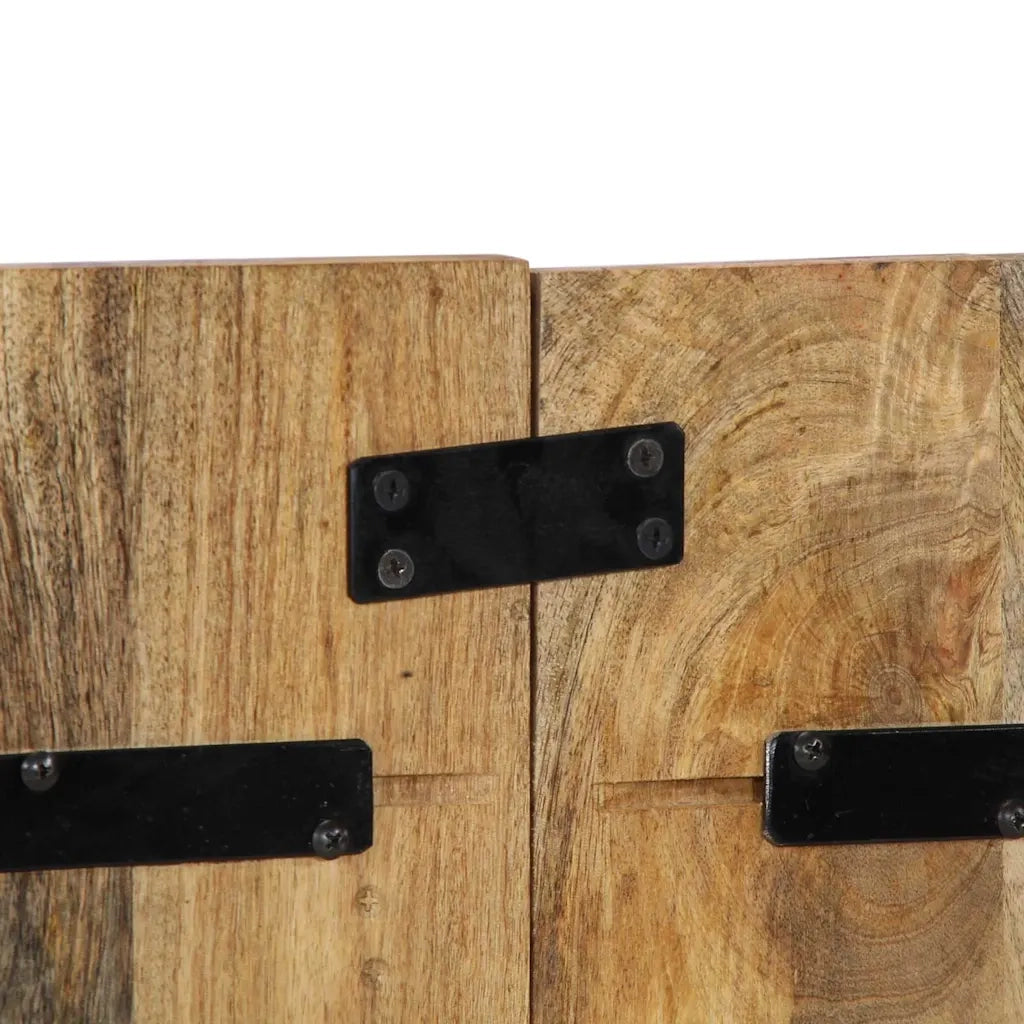 Testiera 120 cm in Legno Massello di Mango Grezzo 4017491