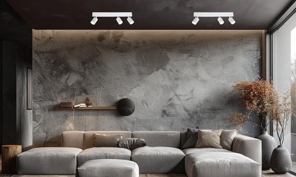 Faretto soffitto triplo barra bianco LED 5W 3xGU10 Milagro