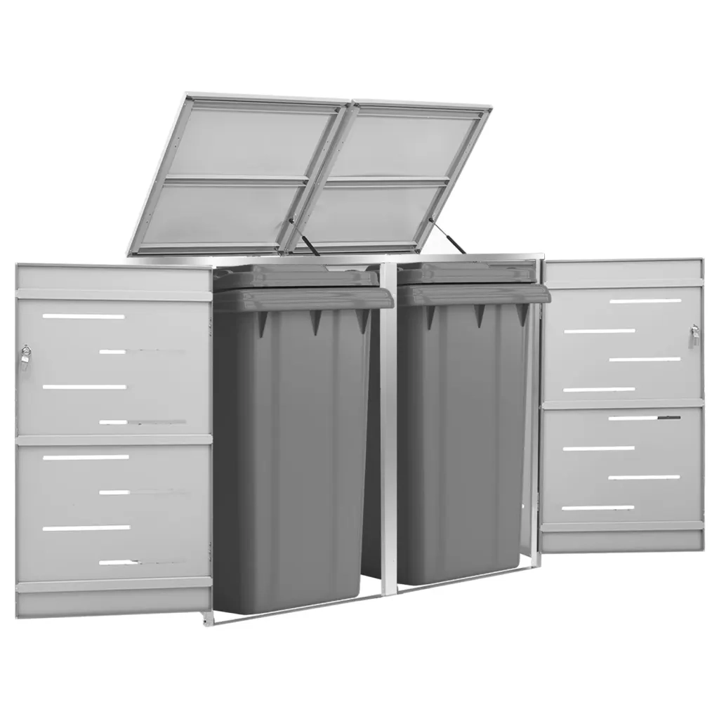 Copribidone per Spazzatura Singolo 69x77,5x112,5cm Acciaio Inox 149559
