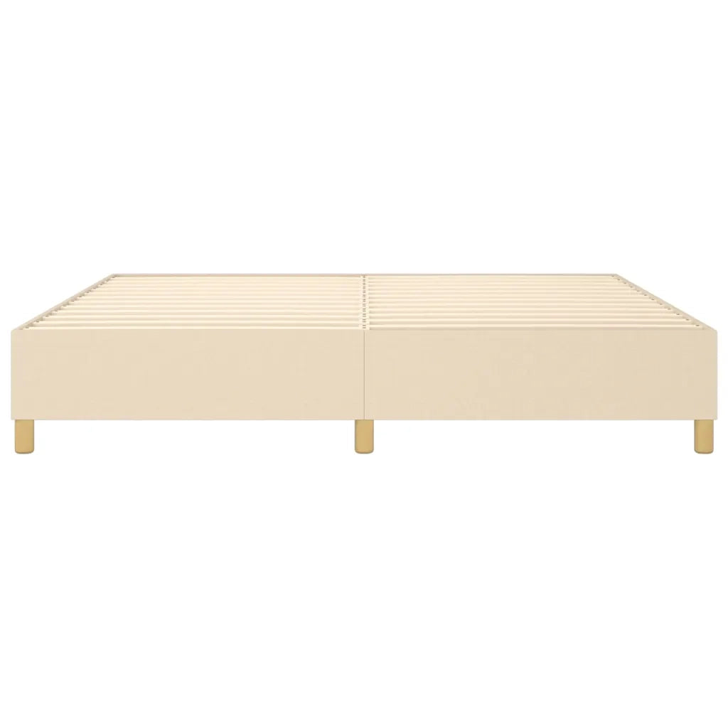Letto matrimoniale | Letto per adulti | Struttura Letto a Rete a Molle Crema 200x200 cm in Tessuto