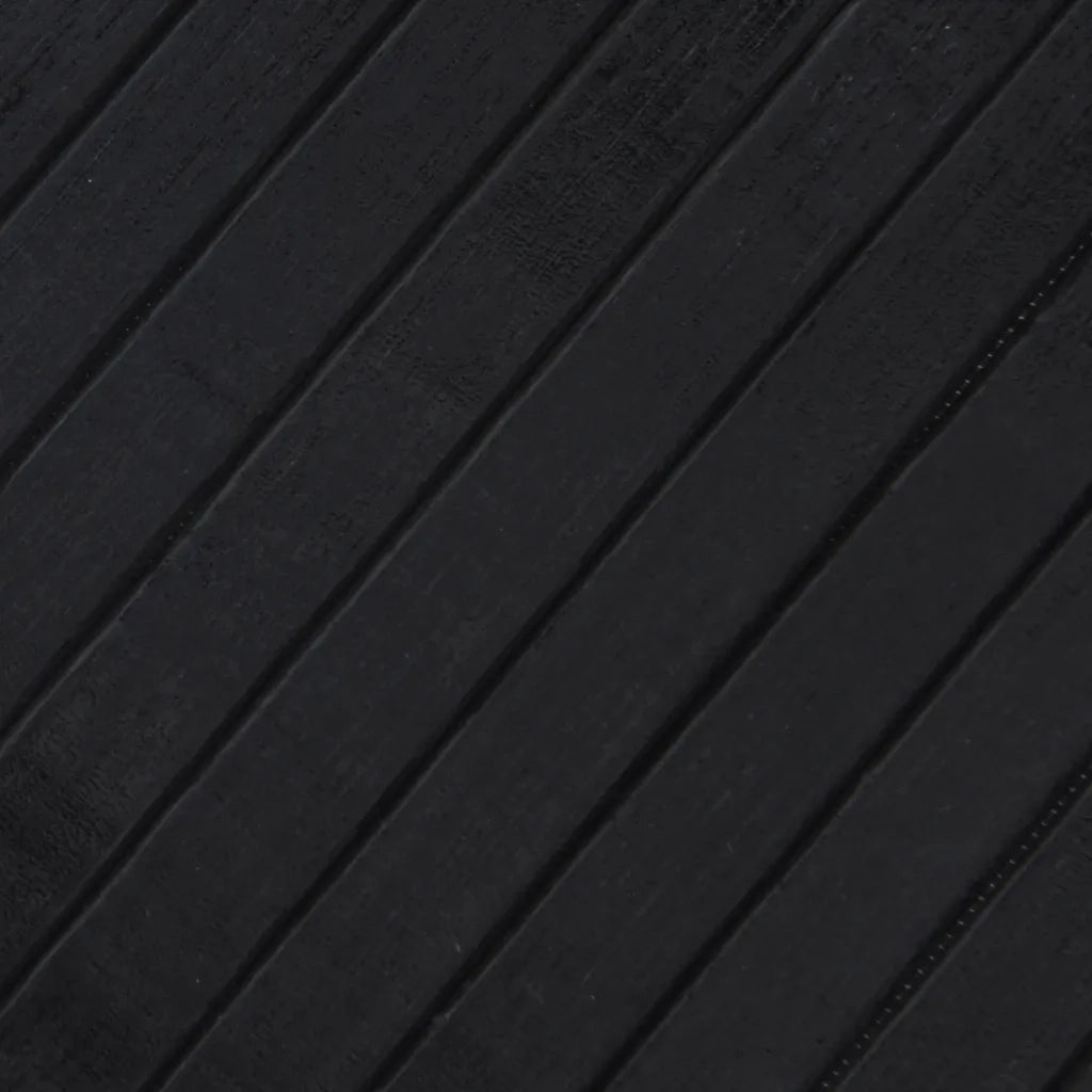 Tappeto Rettangolare Nero 80x200 cm in Bambù 376906