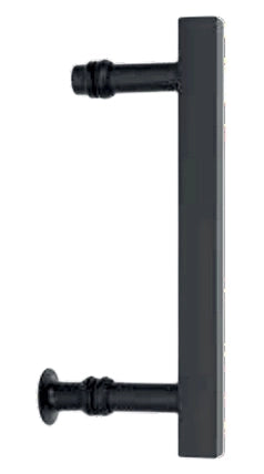 Kit Maniglia Box Doccia Round Nero Opaco Minimal – Interasse 145 mm – Lunghezza 200 mm