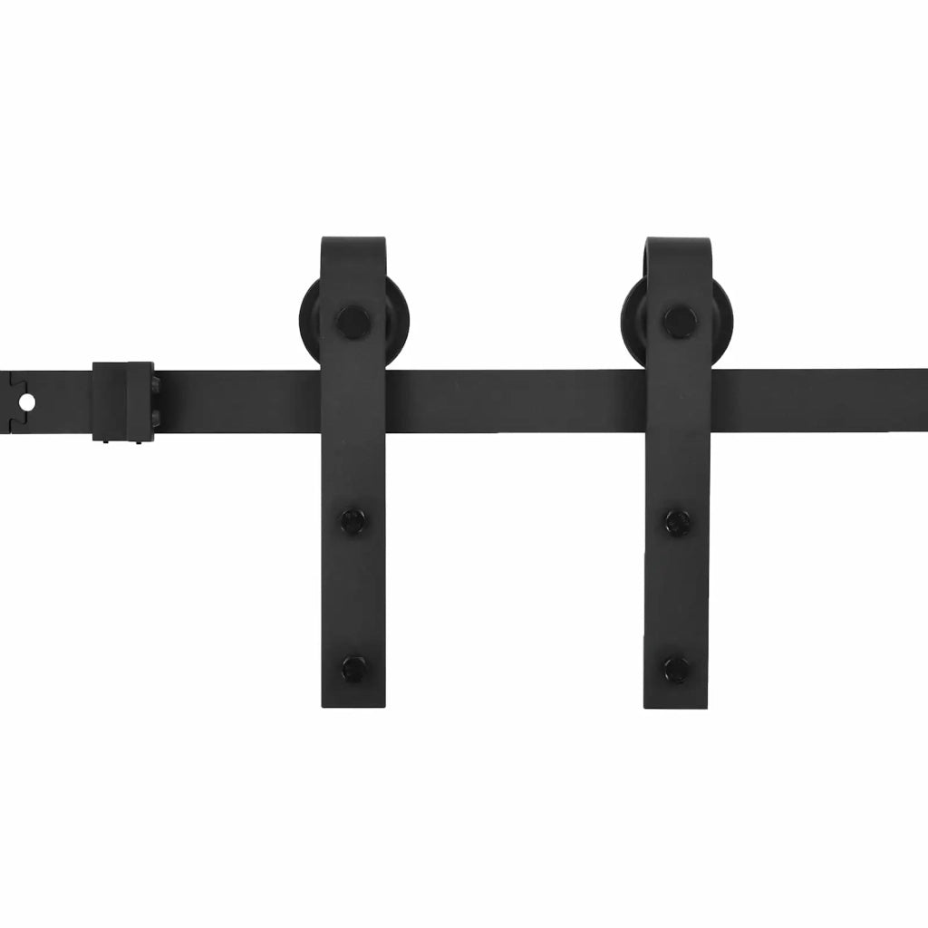 Porta scorrevole Naturale e Nero 90 x 210 cm 3444926