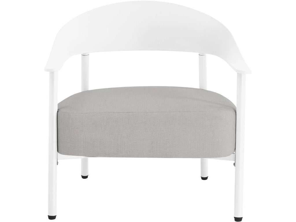 Set di 2 poltrone da giardino "Céora" in plastica e metallo - Bianco