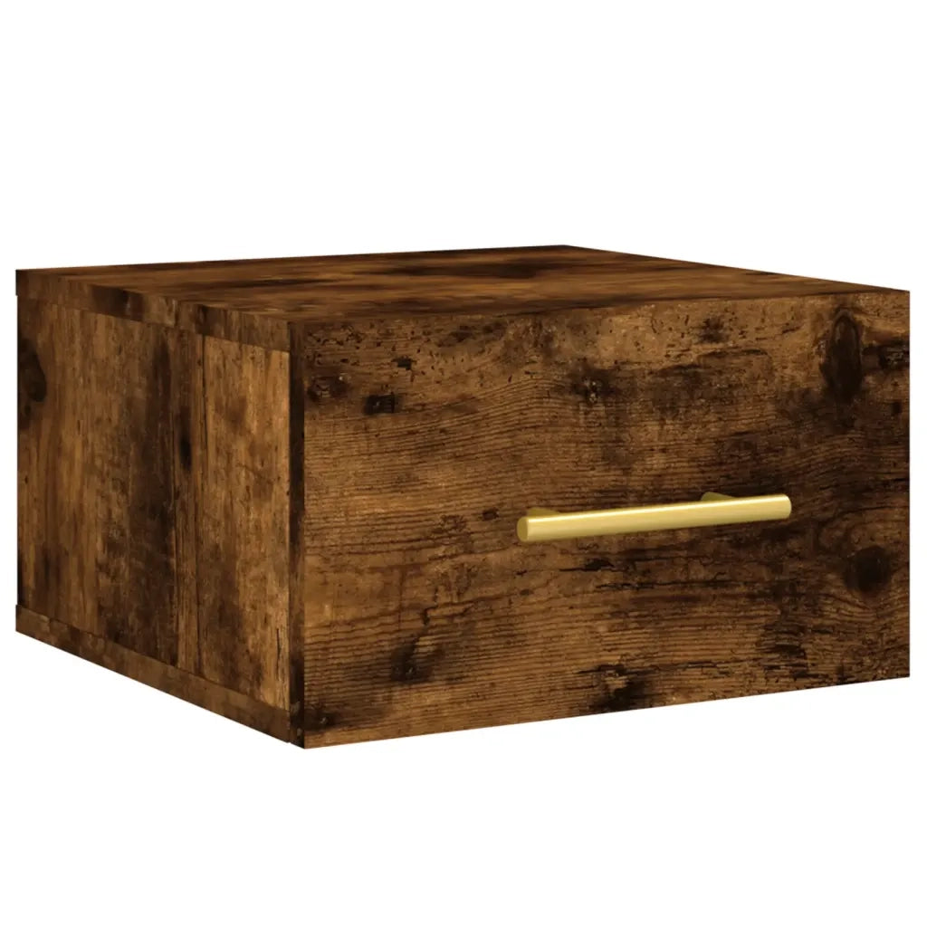 Comodini a Muro 2 pz-Set di 2 Tavolino da notte Rovere Fumo 35x35x20 cm 394740