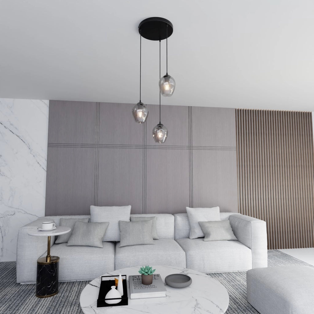 Lampadario Emibig Istar Premium 3xE27 in nero grafite