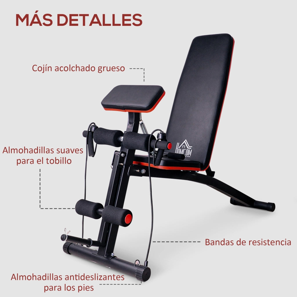 Panca Pieghevole per Palestra ¨C Minimal ¨C Rosso