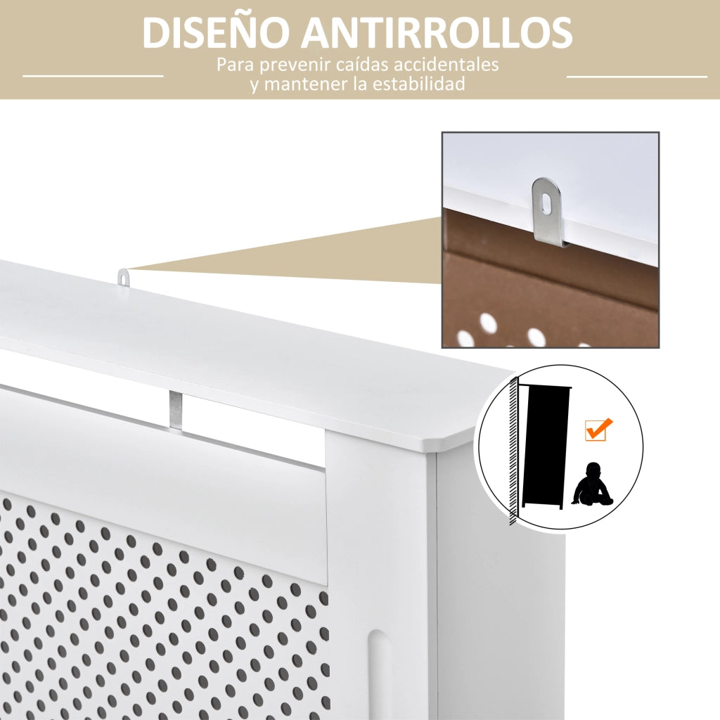 Copriradiatore ¨C Minimal ¨C Bianco MDF 111.5x19x82 cm