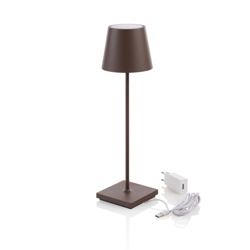 Lampada da tavolo ricaricabile OSCAR corten
