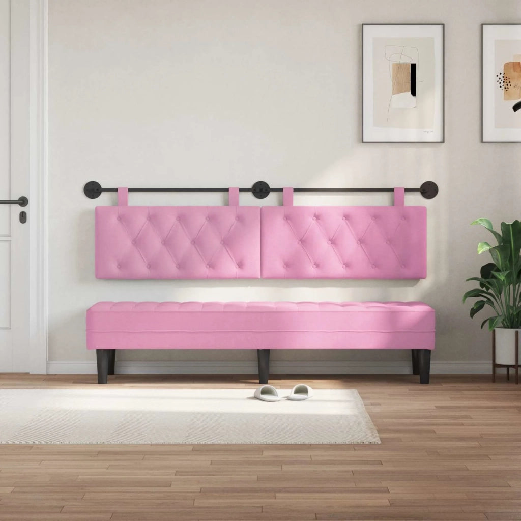 Testiera | Testata sospesa Rosa Tessuto