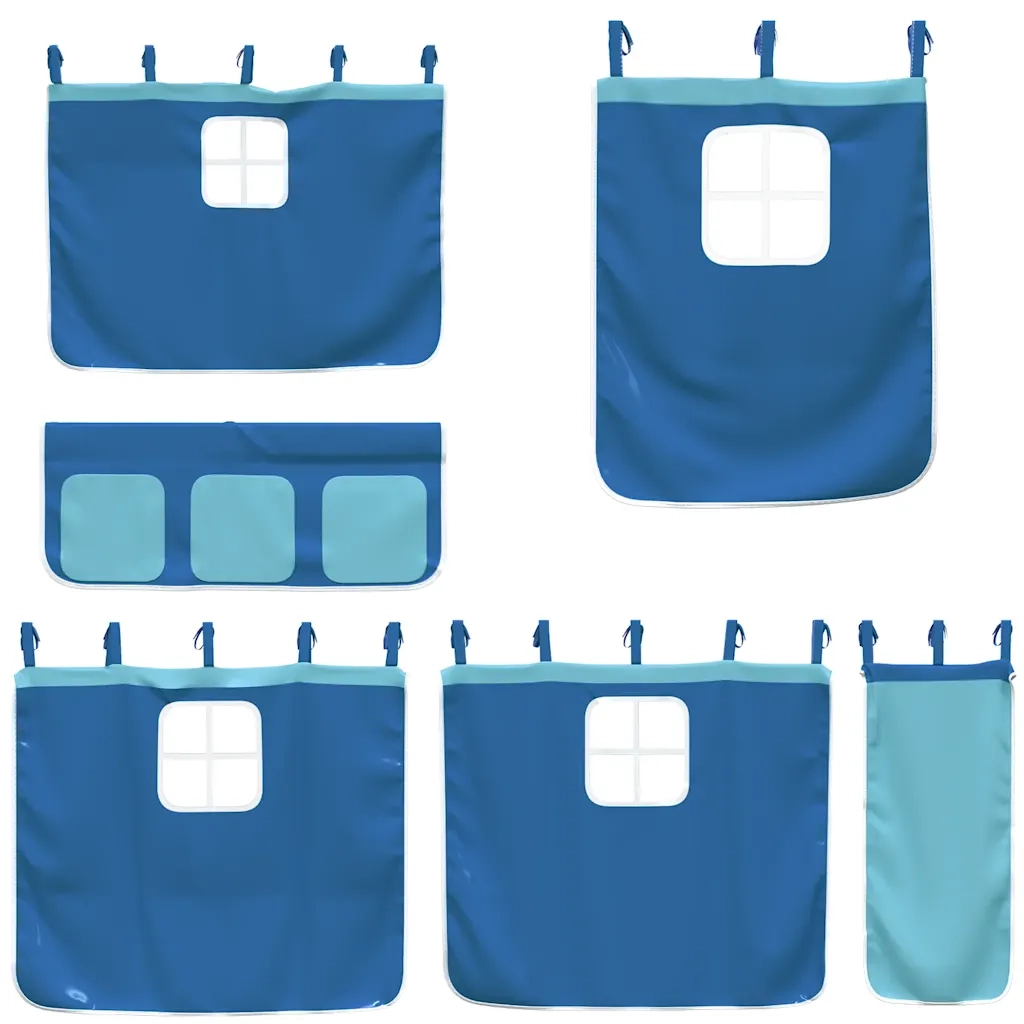 Letto singolo | Letto per adulti | Letto a Castello senza Materasso Blu 80x200 cm Massello Pino